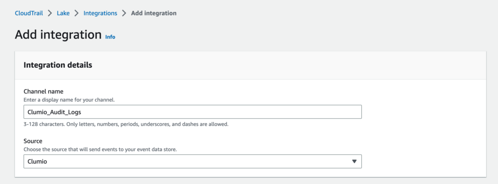 AWS CloudTrail add integration