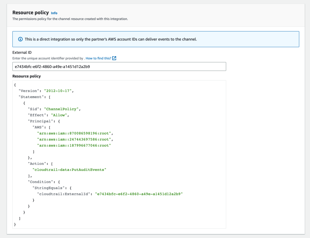 AWS CloudTrail Resource Policy